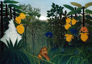 The Repast of the Lion (1907) by Henri Rousseau.