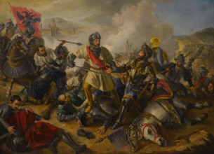 Surrender of Francis I at the Battle of Pavia (24 February 1525). Oil on canvas by Jose Maria Alarcon y Carceles (1848-1904), 1879. Army Museum. Toledo, Spain.