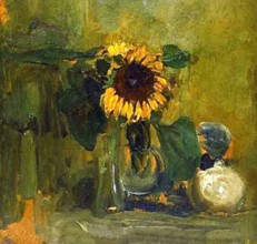 Still life with Sunflower 1907 by Piet Mondrian