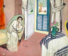 Henri Matisse painting, Femme au divan (Woman on a couch), oil on canvas, 1920-1921