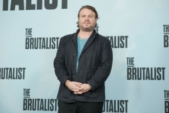 Director Brady Corbet attends 'The Brutalist' photocall at the Rosewood Villamagna Hotel on January 17, 2025 in Madrid, Spain.