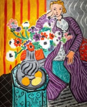 Henri Matisse 1937 oil and on canvas "Purple Robe and Anemones" at the Baltimore Museum of Art