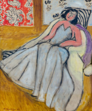 20th century  -  Young Woman with a White Pelisse, 1944 - Henri Matisse Philippe Sauvan-Magnet / Active Museum oil on canvas