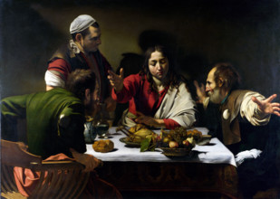 Supper at Emmaus - by Caravaggio, 1601