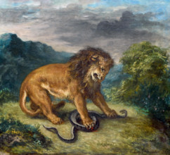 Le lion et le serpent, 1856 The Lion and the Snake  Eugène Delacroix 1798 – 1863 France French