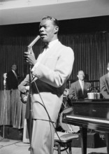 Nat King Cole performing in Chicago, June 1954.