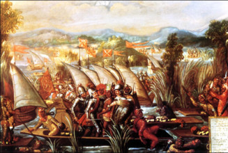 The capture of the Mexican Emperor Cuauhtemoc