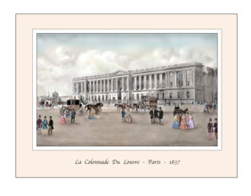 Louvre Paris Original Design from a 19th century Engraving