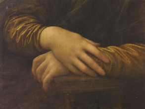 57 Leonardo di ser Piero da Vinci - Portrait de Mona Lisa (dite La Joconde) - Louvre 779 - Detail (hands)