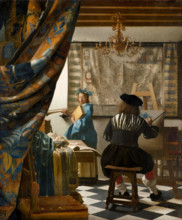 Johannes Vermeer - The Art of Painting. Circa 1666-1668. Oil on canvas. Kunsthistorisches Museum, Vienna, Austria.