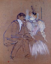 Toulouse-Lautrec -  Lucien Guitry Granne Granier 1895