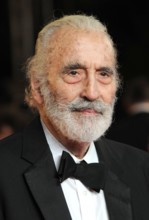 London, UK.  231012. Sir Christopher Lee at the Royal World Premiere of the film Skyfall held at the Royal Albert Hall in Kensington. 23 October 2012. Ref: LMK200-41123EBES-261012  Landmark Media