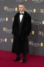 London, UK. 16 February, 2025.  Jeremy Strong attends the EE BAFTA's Film Awards Red Carpet Arrivals, 16 February, 2025 in London, England, United Kingdom. Credit: S.A.M./Alamy Live News