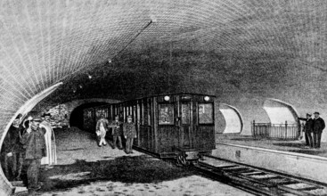 The first metro train entered Etoile station in July 1900 in Paris