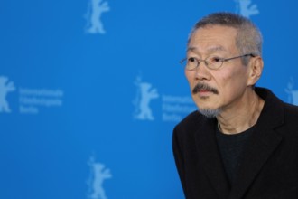 Berlin, Germany, 19th February 2024, Director, Screenwriter, Producer, Camera, Editor, Hong Sangsoo at the photo call for the film A Traveler’s Needs (Yeohaengjaui Pilyo)  at the 74th Berlinale Intern...