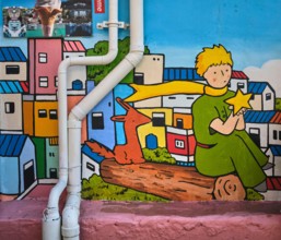 Sep 2024, Little Prince mural, Gamcheon Culture Village in Busan, South Korea