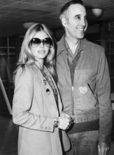 Christopher Lee with Britt Ekland April 1974 Leaving Heathrow Airport for Bangkok where both star in the new James Bond film The Man With The Golden Gun Lee as villain Scaramanga and Ekland as Bond s ...