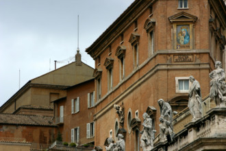 Vatican City XXI century - April 18, 2005. Election of Pope Benedict XVI. Conclave, black smoke