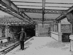 La Bastille subway station, Paris, Picture from the French weekly newspaper l'Illustration, 14th  July 1900