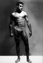 1953 ca, GREAT BRITAIN : The scotish movie actor SEAN CONNERY ( born in Edinburg 1930 ) when was young in a bodybuilder beauty contest . - CINEMA - AT
