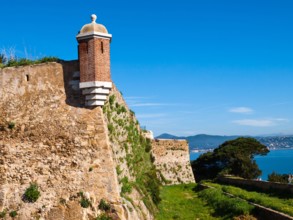 City wall by the citadel in Saint-Tropez,French Riviera, Côte d'Azur, France