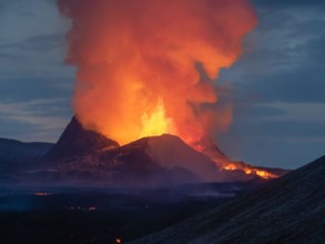Volcano, eruption Geldingardalur, Fagradalsfjall, Iceland, taken the 22nd of may 2021