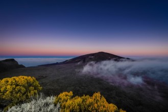 Piton de la fournaise at sunset