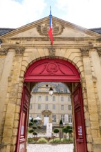 Museum of the Bayeux Tapestry, main gate, eBayeux, Calvados, Normandy Region, Northwestern France