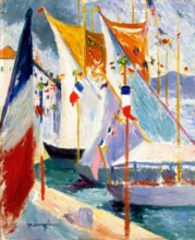 The Port of Saint-Tropez by Henri Manguin (1874-1949), oil on canvas, 1905