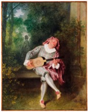 Mezzetin, painting by Jean-Antoine Watteau, 1718-1720