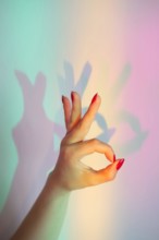 ok gesture hands shadow game yes symbol play