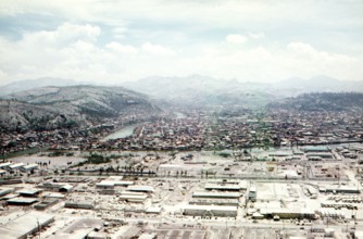 Ash covers the naval station following the eruption of Mount Pinatubo, a volcano which came to life in June 1991 for the first time in over 600 years. Base: Naval Station, Subic Bay State: Luzon Count...