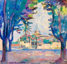 Henri Matisse, Place des Lices, Saint-Tropez, landscape painting in oil on canvas, 1904