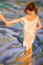 Detail, Niñas en el mar, Girls in the sea, Valencia, 1909, Joaquin Sorolla y Bastida (1863-1923)