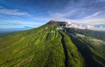 Mount Merapi view from Nawang Jagad Sleman, Central Java, Indonesia