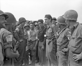 Free French Partisans on the Beach in the Saint Tropez Area, France ca. August 1944