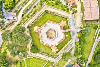Saint Tropez fortress aerial view, famous tourist destination