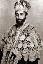 A 1940's portrait of Emperor Haile Selassie  (  ???? ??? ??? ) Qädamawi ?äylä S?llase, meaning 'Power of the Trinity' who was born Tafari Makonnen or Lij Tafari (1892 – 1975) He served as  Emperor of ...