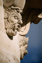 Faces in architecture - Pont Neuf, Paris - detail