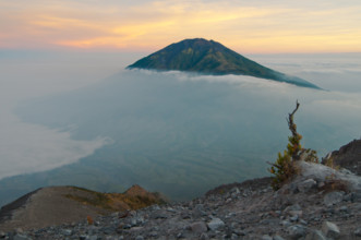 Gunung Merapi Volcano on Java Island in Indonesia