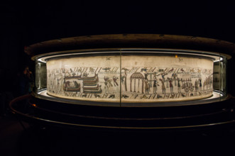 Bayeux, France. The famous tapestry which depicts the events leading to the Norman conquest of England in 1066.