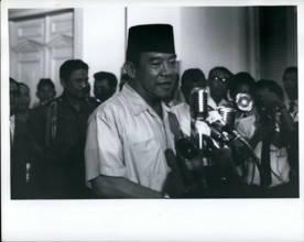Mar. 03, 1966 - President Sukarno, at Istana Palace, Djakarta, Indonesia, Oct. 14, 1965 announces appointment of Maj Gen. Suharto as Army Chief f Staff. Suharto w replaces Lt. gen Achmad yani, who was...