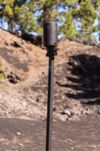 Measuring instrument near to the Chinyero mountain, scene of Tenerifes last volcano, Tenerife, Canary Islands, Spain.