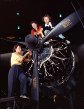Women at work on C-47 Douglas cargo transport, Douglas Aircraft Company, Long Beach, California, 1942