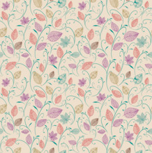 Vintage autumn leaves seamless pattern background. EPS10 file.