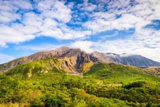 Sakurajima Volcano Crater in Kagoshima, Japan.