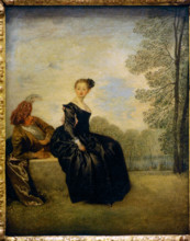 Jean Antoine Watteau (1684-1721). French painter. La Boudeuse (The Capricious Girl), c. 1718. The State Hermitage Museum. Saint Petersburg. Russia.