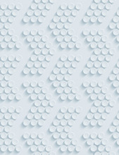 Neutral light gray seamless pattern with 3D effect. Tileable vector background.