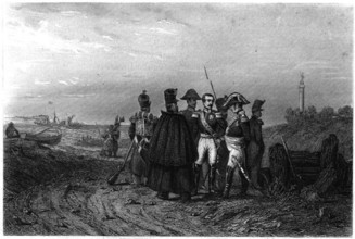 This painting depicts Louis-Napoléon Bonaparte’s 1840 landing at Boulogne, a historical event that marked a pivotal moment in his rise to power. The artwork captures the dramatic landing and the figur...