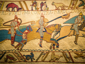 Bayeux Tapestry, Reading Museum, Reading Town Hall, Reading, Berkshire, England, UK, GB.